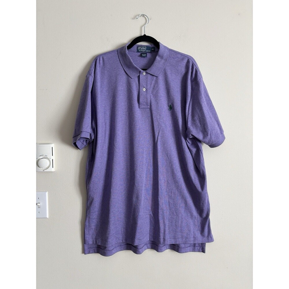 Polo Ralph Lauren Mens XL Short Sleeve Polo Shirt‎ Purple Preppy Cotton Golf
